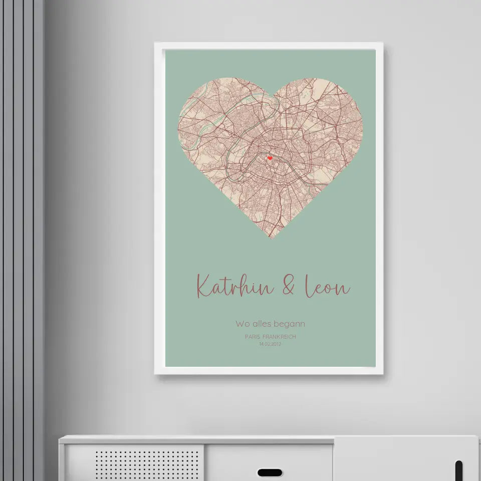 Wo alles begann Vintage - Personalisiertes Poster