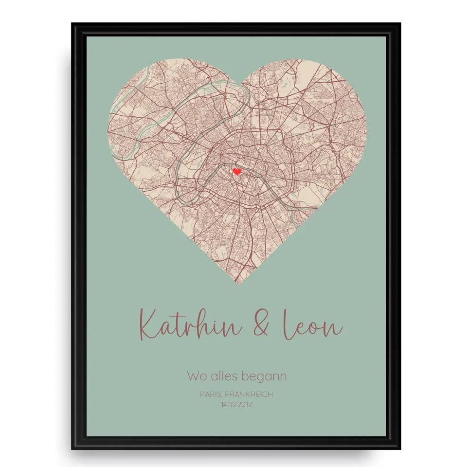 Wo alles begann Vintage - Personalisiertes Poster