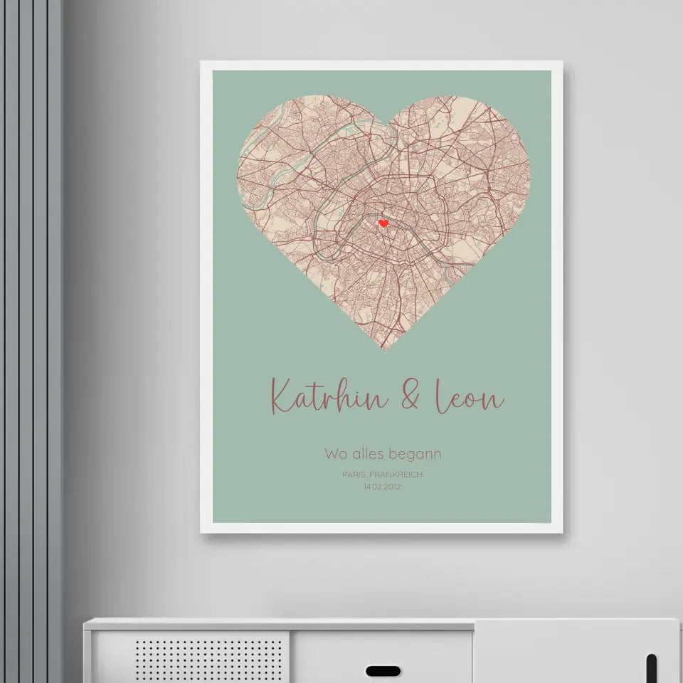 Wo alles begann Vintage - Personalisiertes Poster