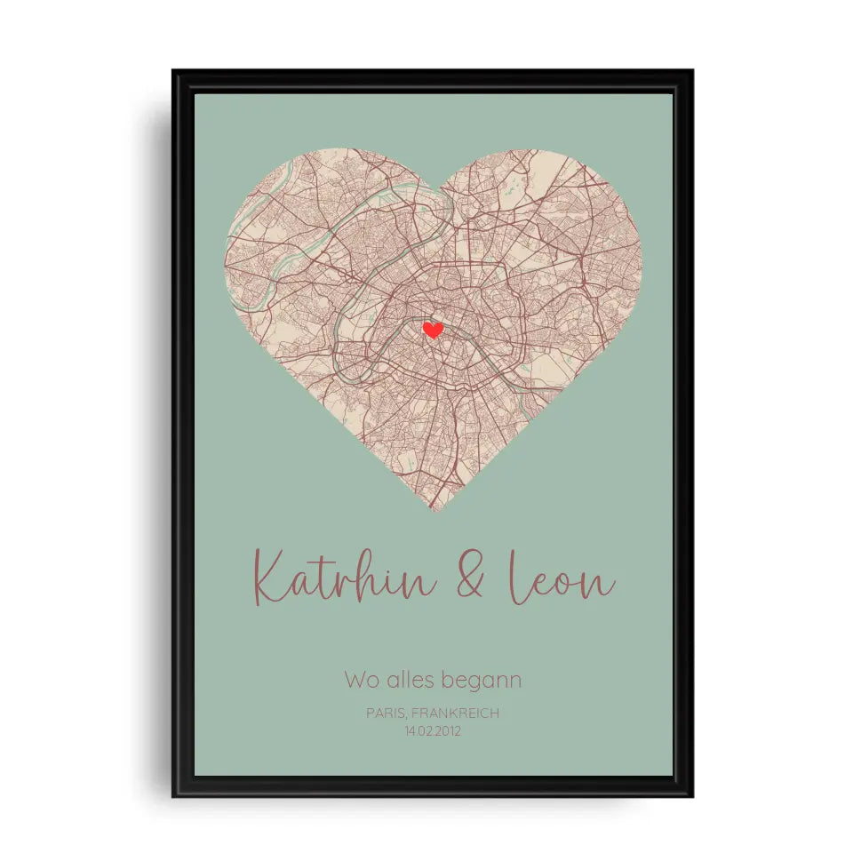 Wo alles begann Vintage - Personalisiertes Poster