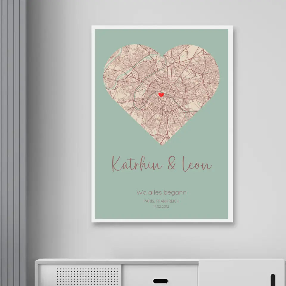 Wo alles begann Vintage - Personalisiertes Poster