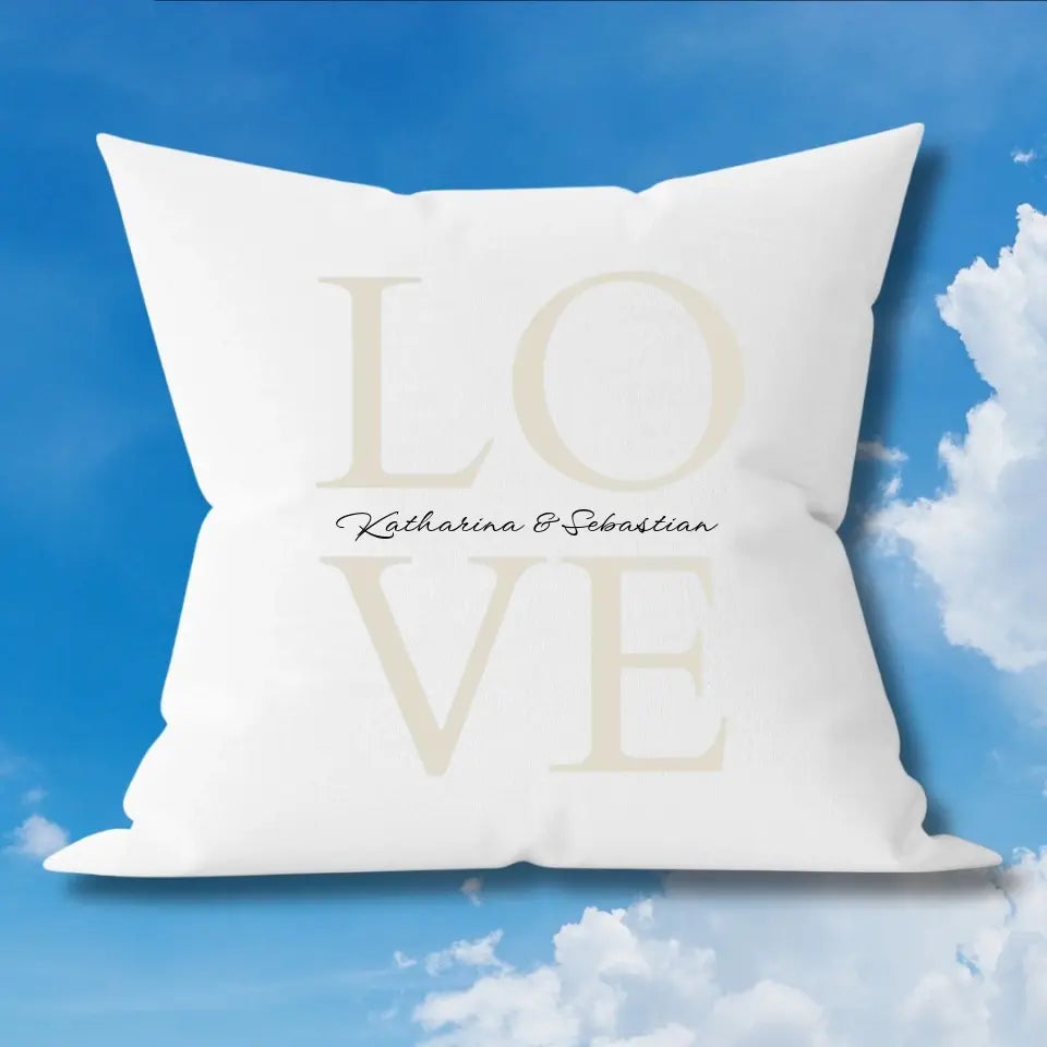 LOVE Premium Kissen - Personalisiertes Kissen