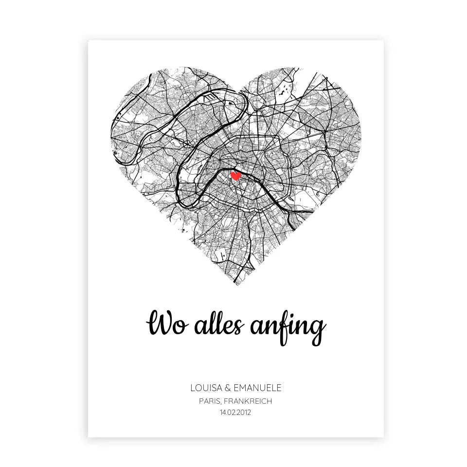 Personalisierbares Poster - "Wo alles begann"