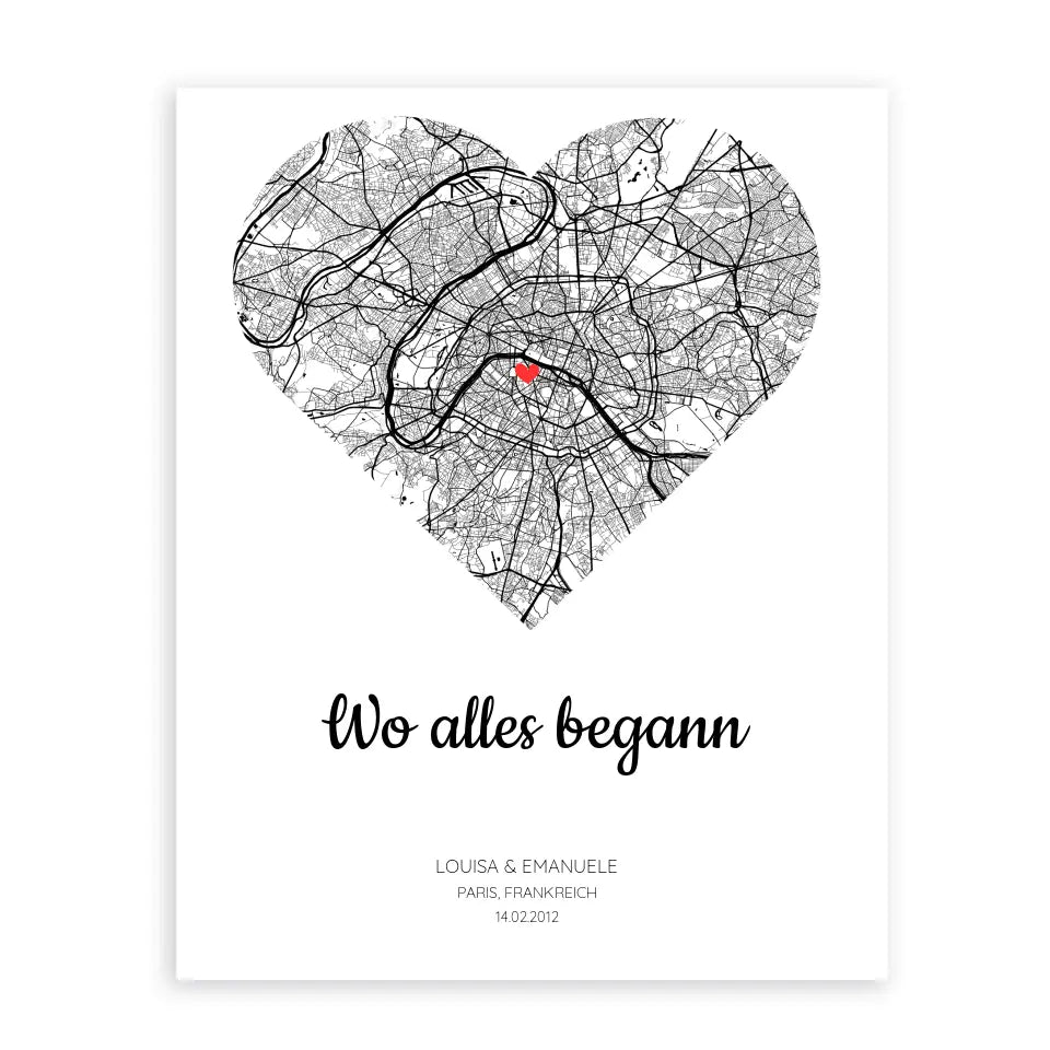 Personalisierbares Poster - "Wo alles begann"