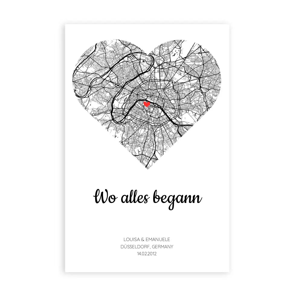 Personalisierbares Poster - "Wo alles begann"