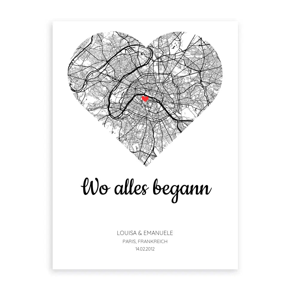 Personalisierbares Poster - "Wo alles begann"