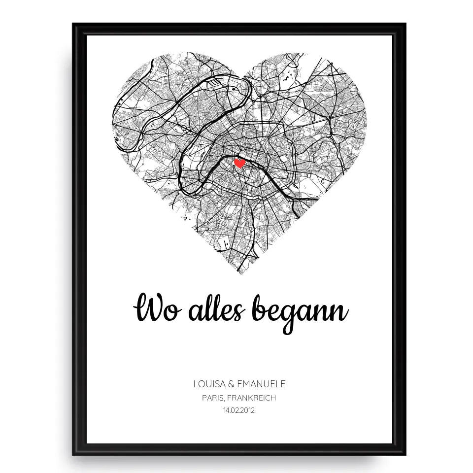 Personalisierbares Poster - "Wo alles begann"