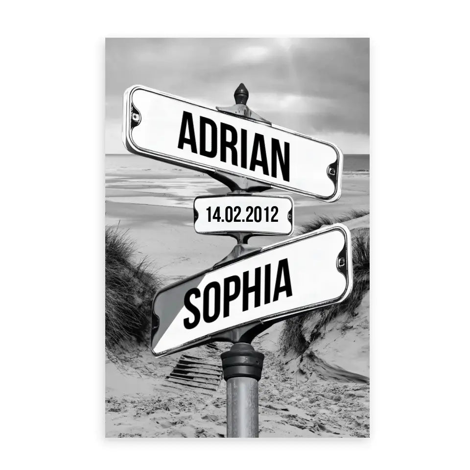 NY Vintage Straßenschild - Personalisierbares Poster