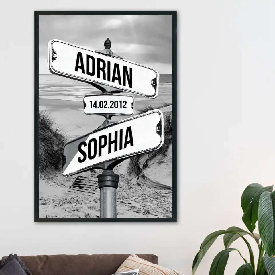 NY Vintage Straßenschild - Personalisierbares Poster