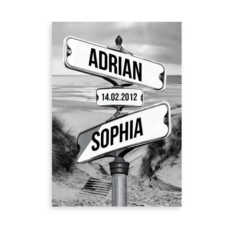 NY Vintage Straßenschild - Personalisierbares Poster