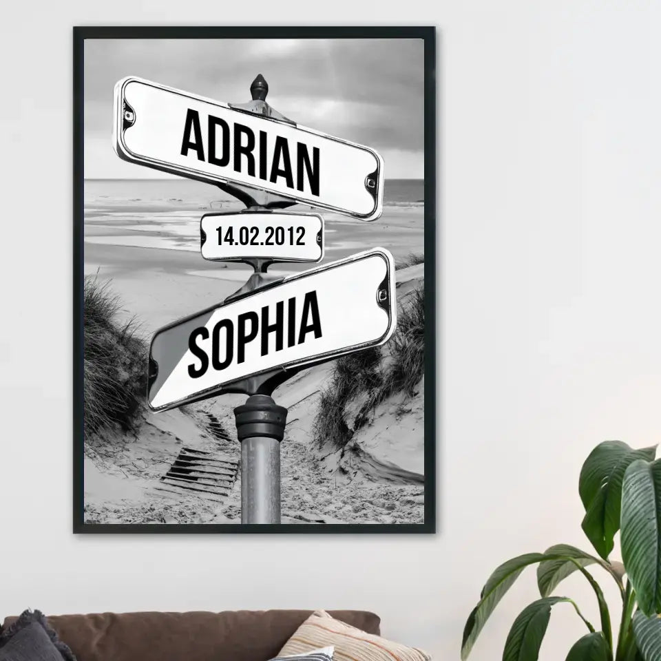 NY Vintage Straßenschild - Personalisierbares Poster