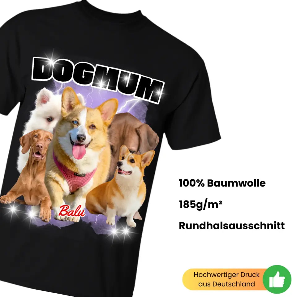 90er Bootleg - Vintage Dogmum T-Shirt - Personalisiert