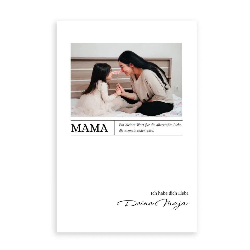 Mama Poster - Personalisierbar mit Text und Bild