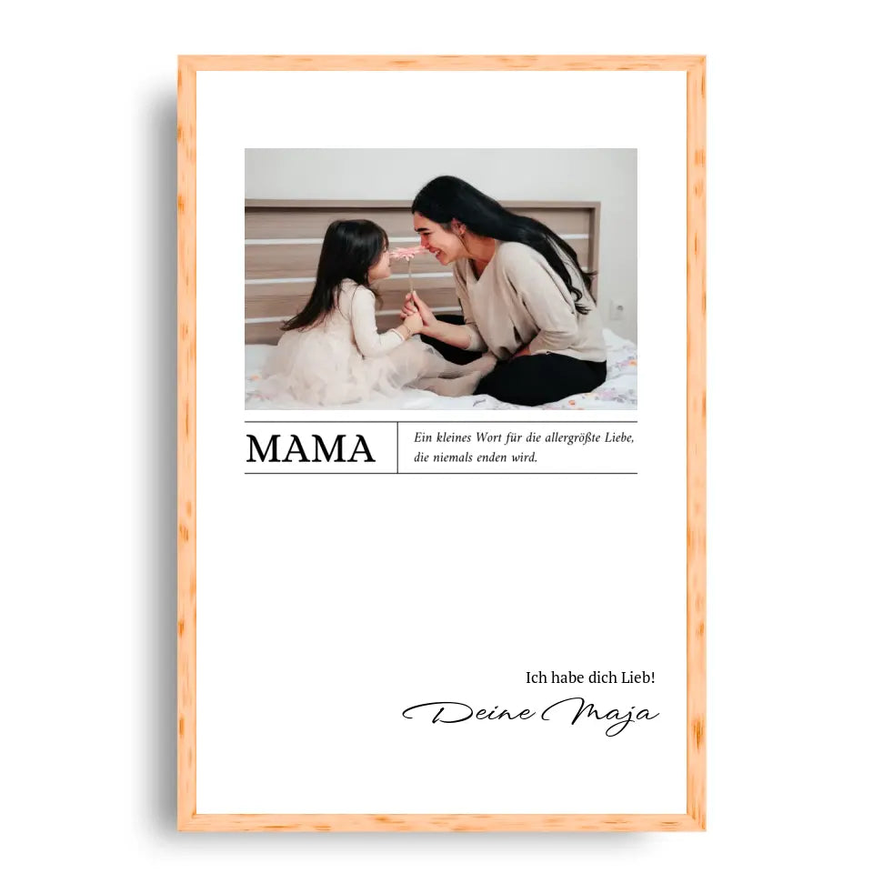 Mama Poster - Personalisierbar mit Text und Bild