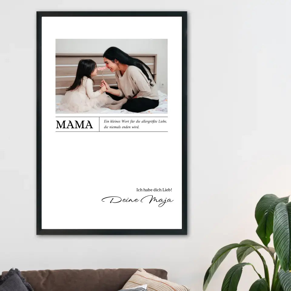 Mama Poster - Personalisierbar mit Text und Bild