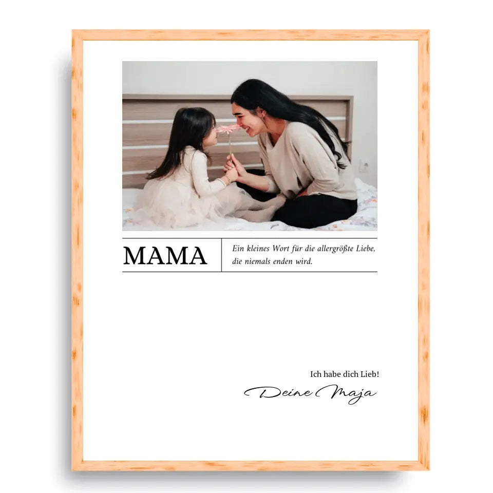 Mama Poster - Personalisierbar mit Text und Bild
