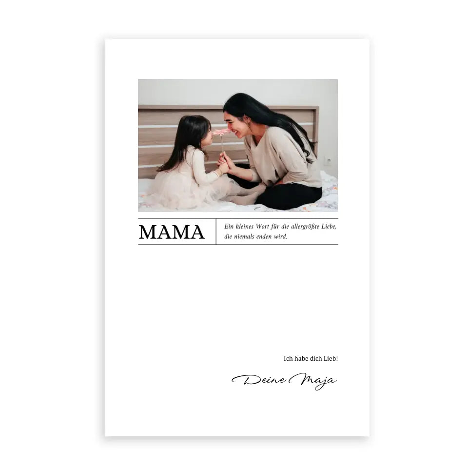 Mama Poster - Personalisierbar mit Text und Bild