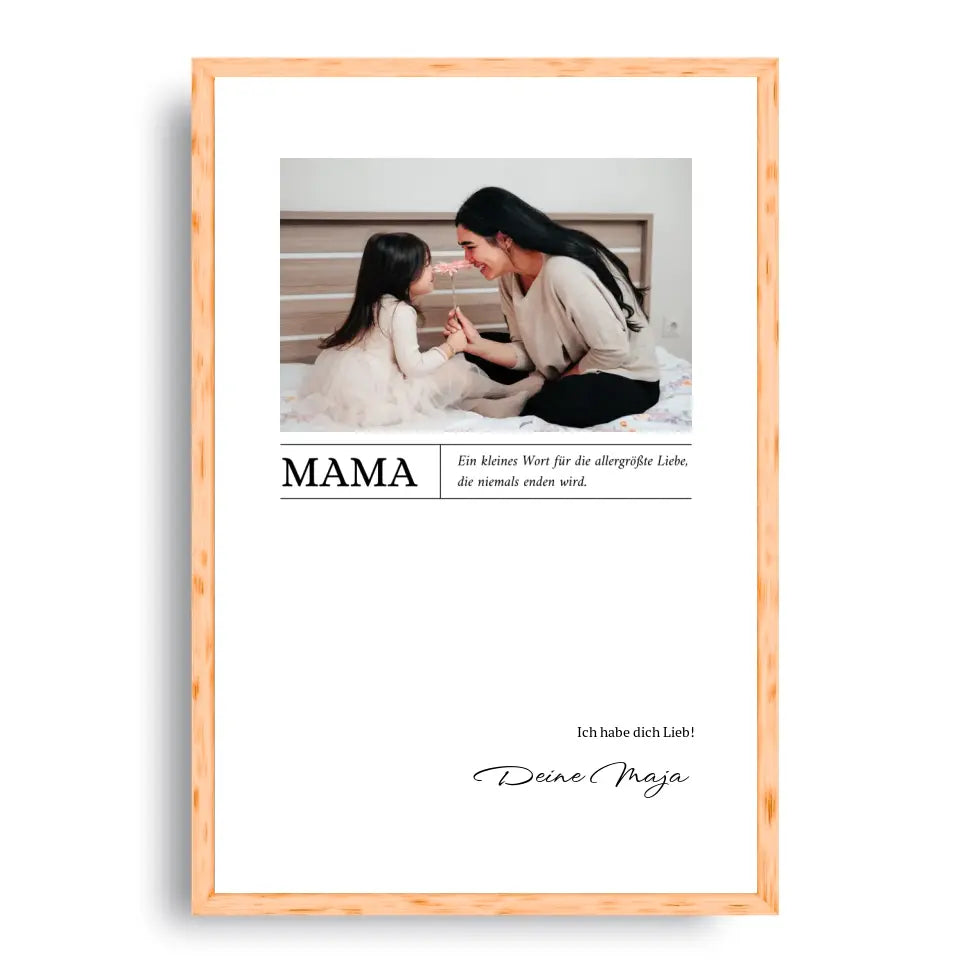 Mama Poster - Personalisierbar mit Text und Bild