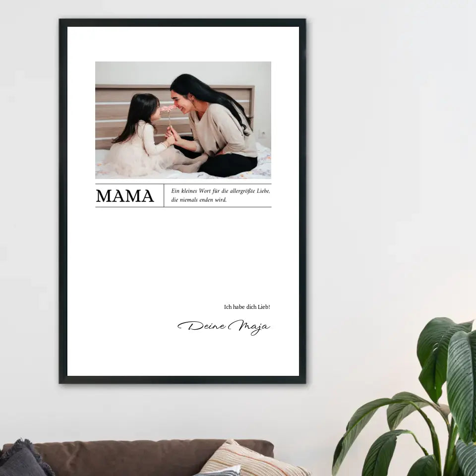 Mama Poster - Personalisierbar mit Text und Bild