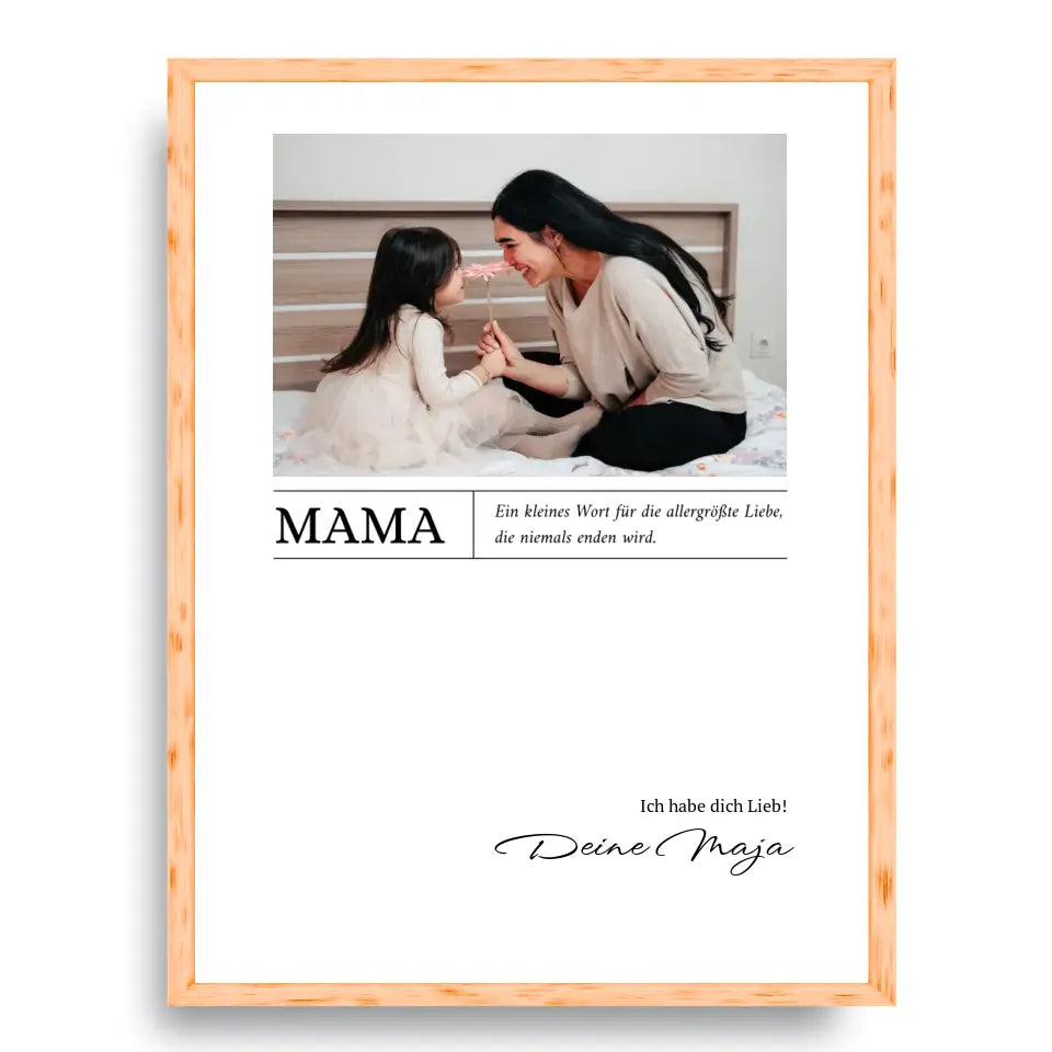 Mama Poster - Personalisierbar mit Text und Bild