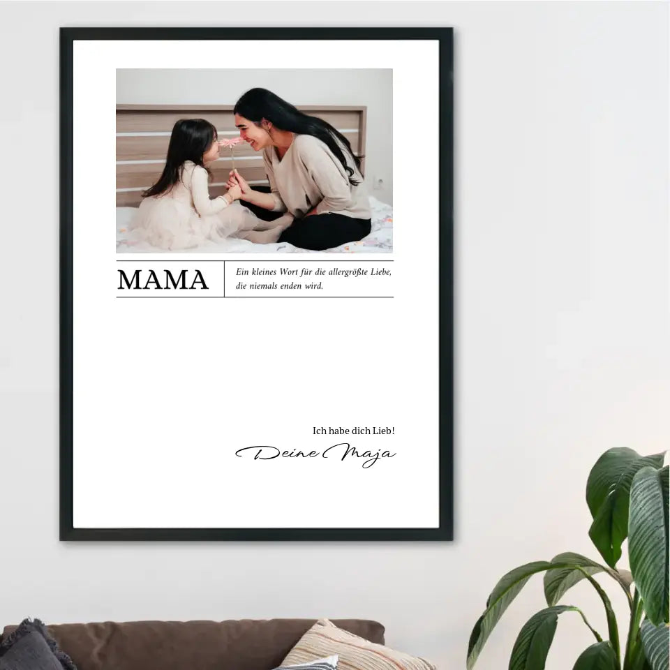 Mama Poster - Personalisierbar mit Text und Bild