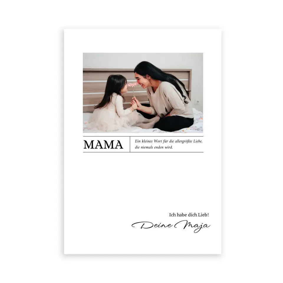 Mama Poster - Personalisierbar mit Text und Bild