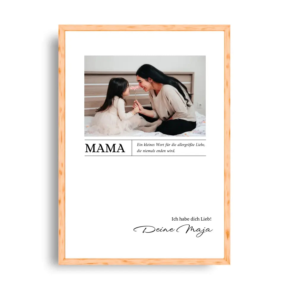 Mama Poster - Personalisierbar mit Text und Bild