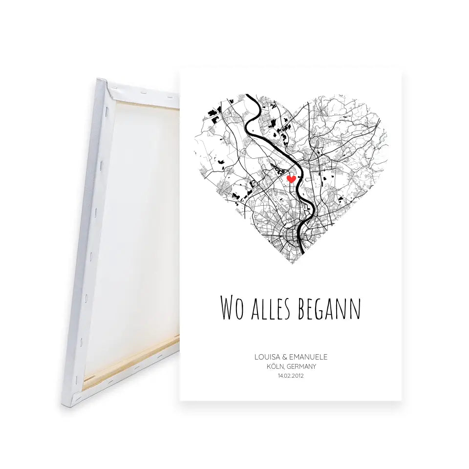 Wo alles begann - Personalisierbare Leinwand