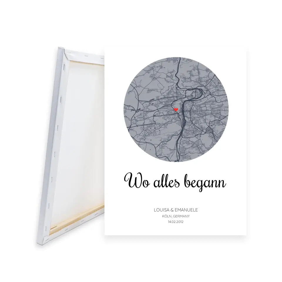 Wo alles begann - Personalisierbare Leinwand