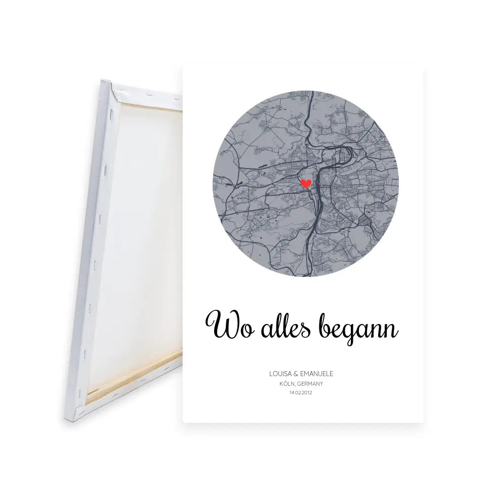 Wo alles begann - Personalisierbare Leinwand