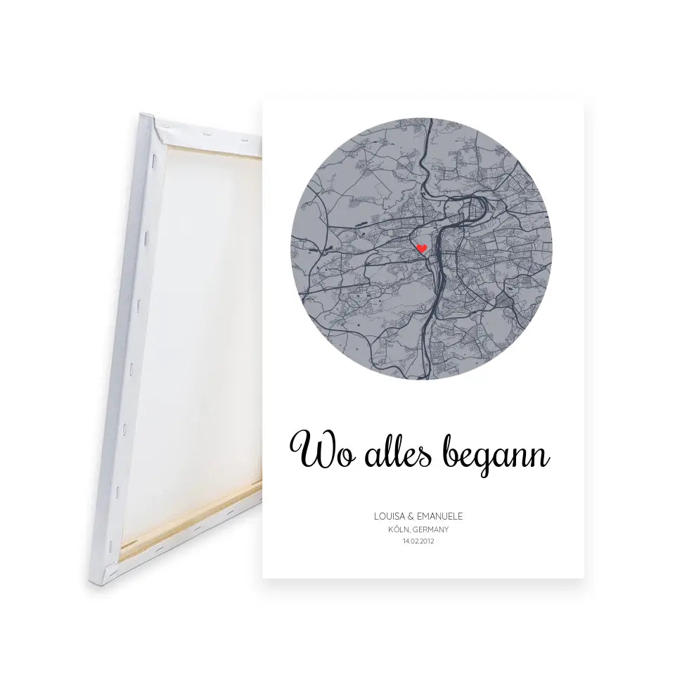 Wo alles begann - Personalisierbare Leinwand