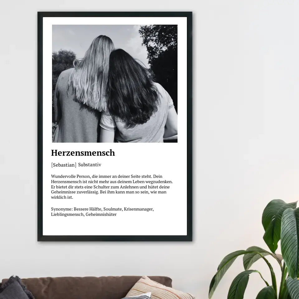 Herzensmensch Definitionsposter - Personalisierbar
