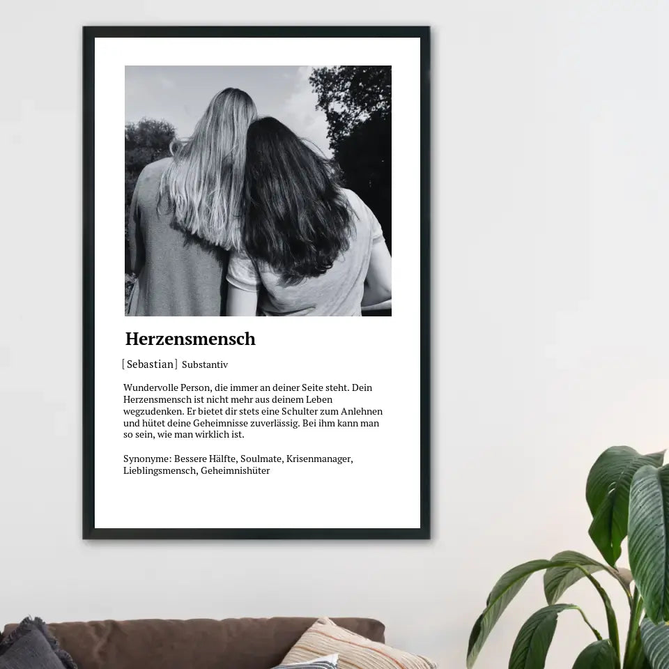 Herzensmensch Definitionsposter - Personalisierbar