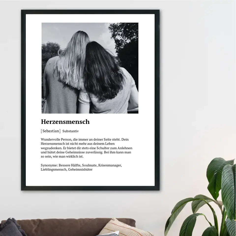 Herzensmensch Definitionsposter - Personalisierbar