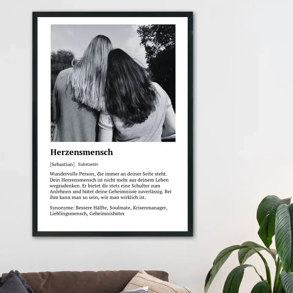 Herzensmensch Definitionsposter - Personalisierbar