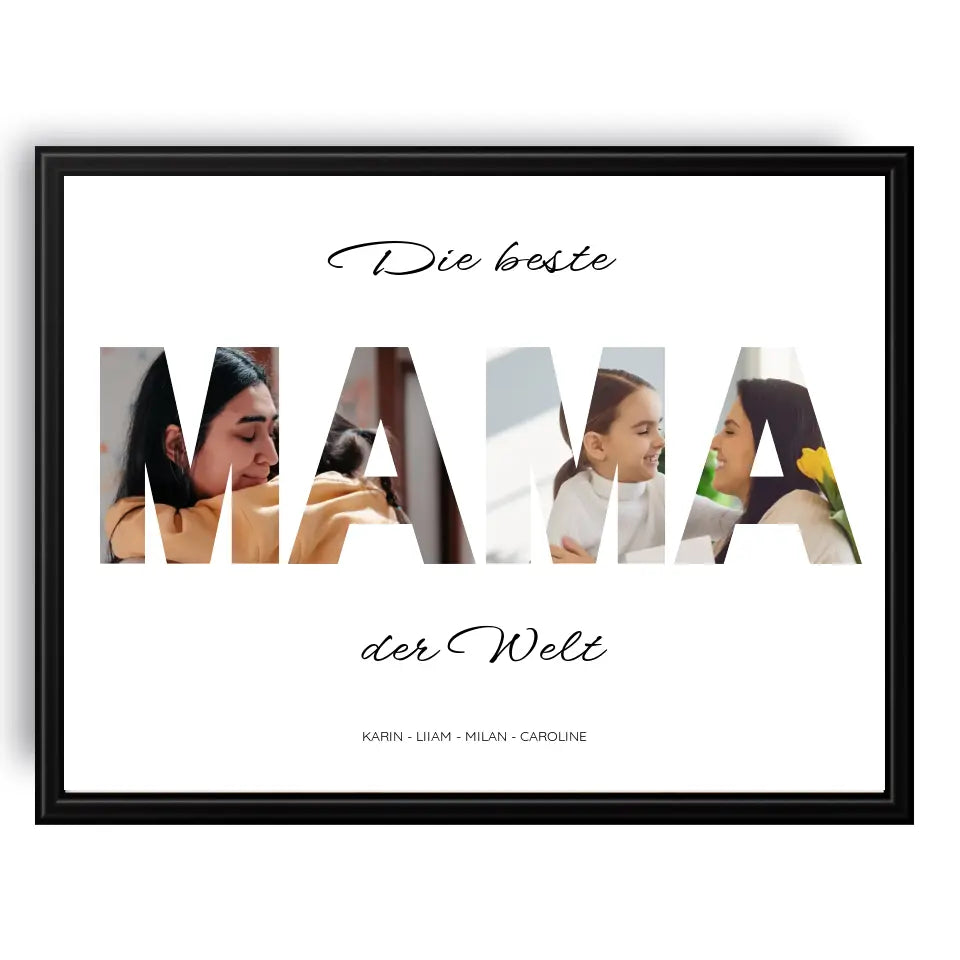 MAMA Wort Poster - Personalisiert mit Foto