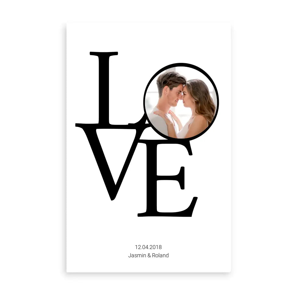 LOVE Foto Poster - Personalisiert mit Namen