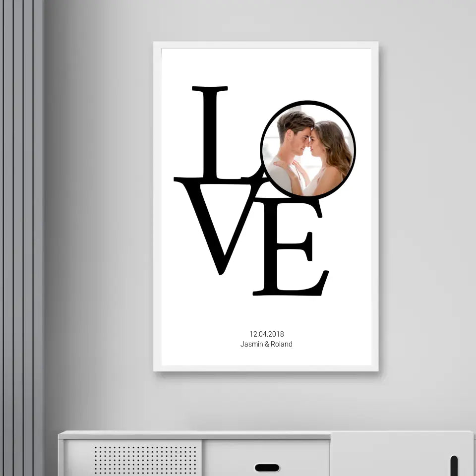 LOVE Foto Poster - Personalisiert mit Namen