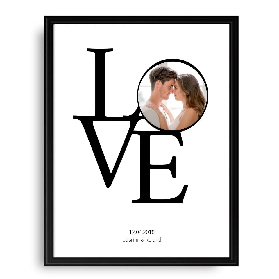 LOVE Foto Poster - Personalisiert mit Namen