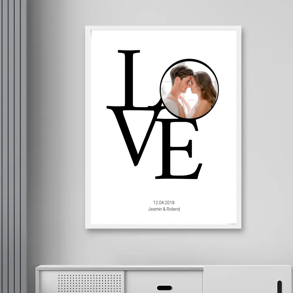 LOVE Foto Poster - Personalisiert mit Namen