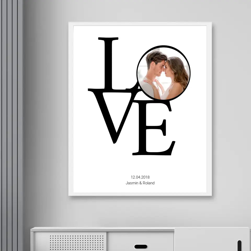 LOVE Foto Poster - Personalisiert mit Namen
