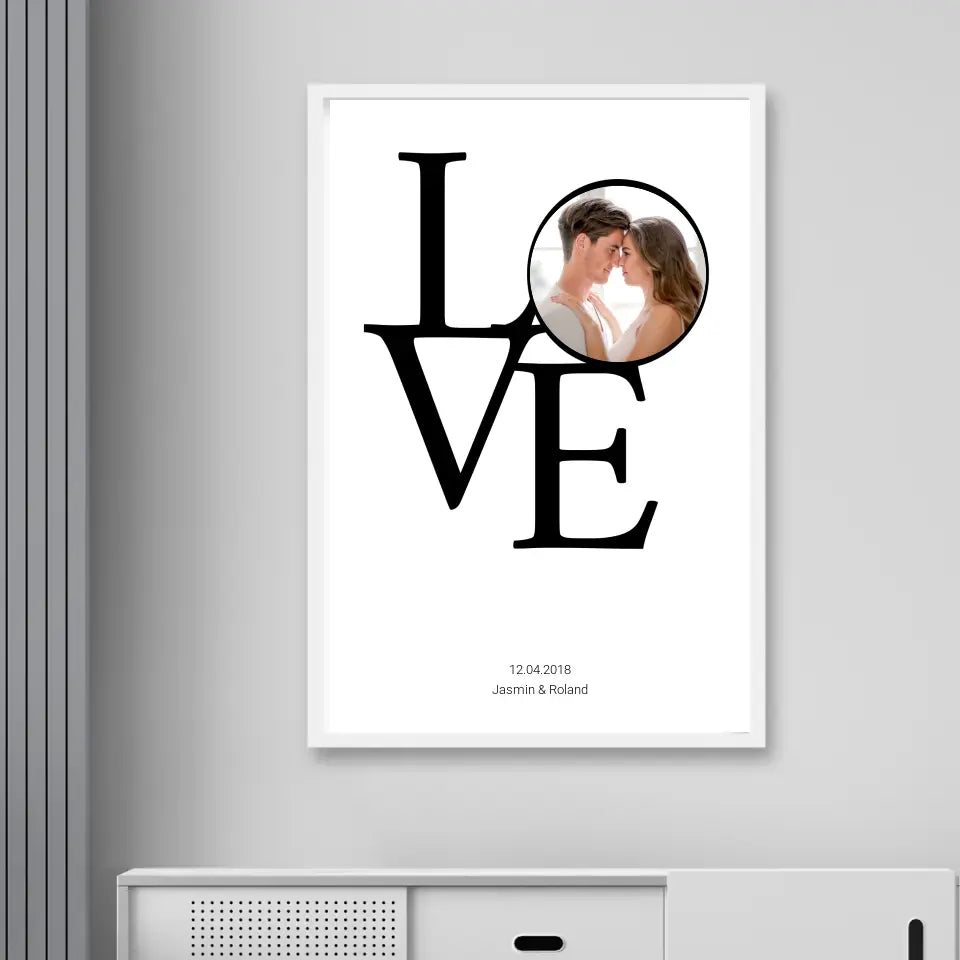 LOVE Foto Poster - Personalisiert mit Namen