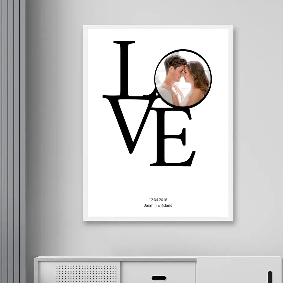 LOVE Foto Poster - Personalisiert mit Namen