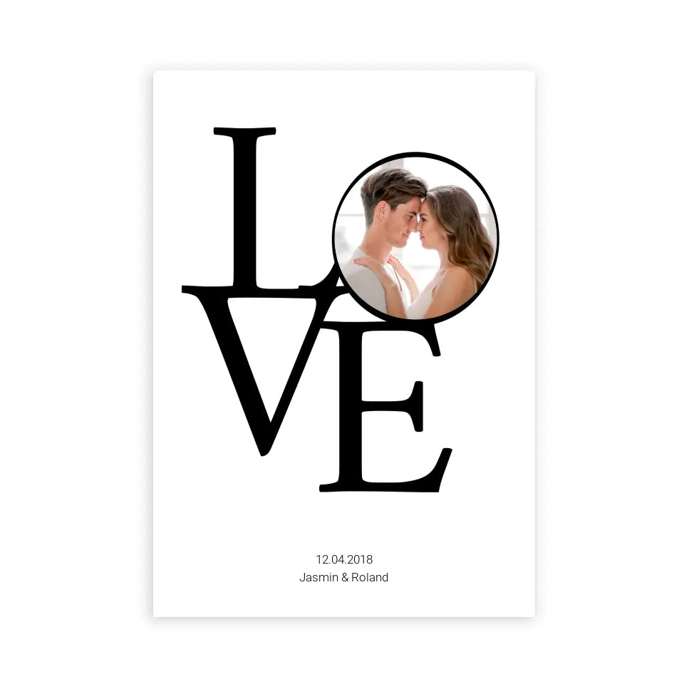 LOVE Foto Poster - Personalisiert mit Namen