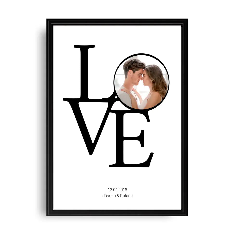 LOVE Foto Poster - Personalisiert mit Namen