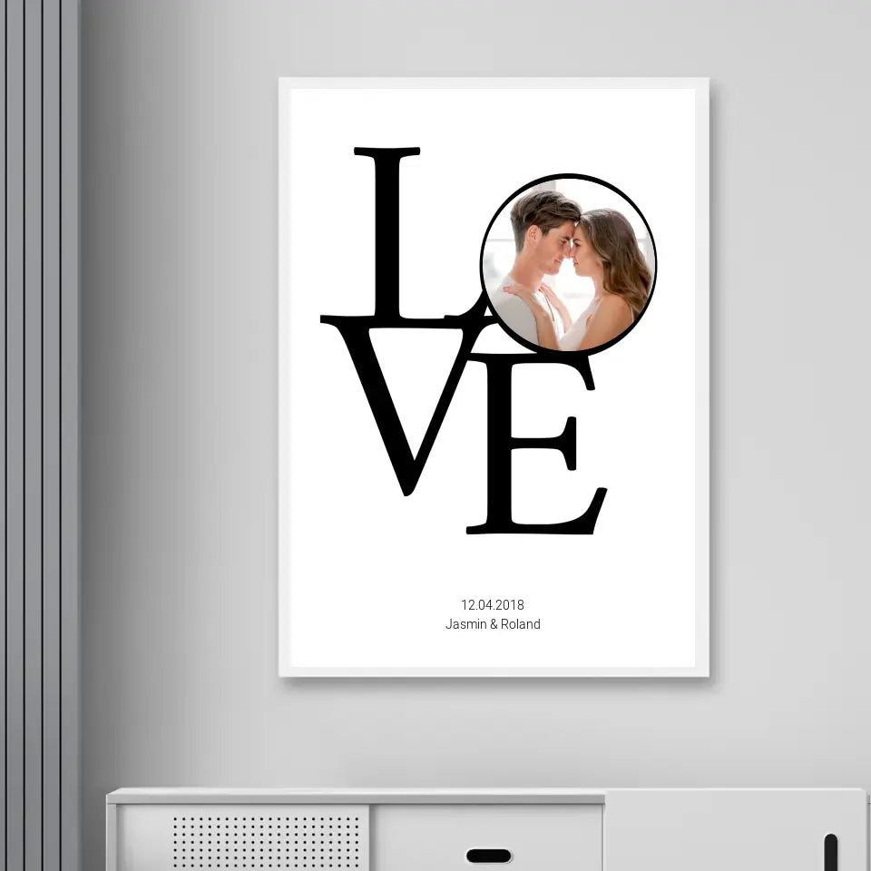 LOVE Foto Poster - Personalisiert mit Namen