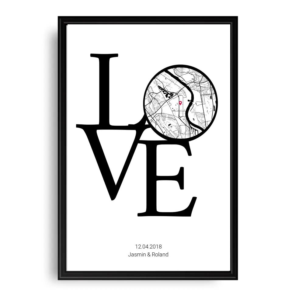 LOVE Poster Karte - Personalisiert mit Namen copy
