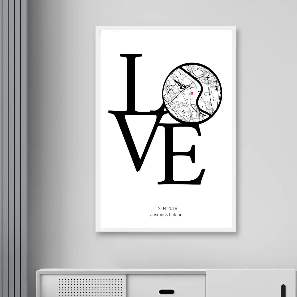 LOVE Poster Karte - Personalisiert mit Namen copy