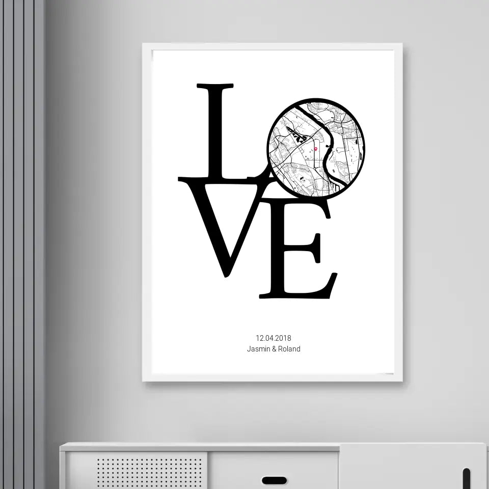 LOVE Poster Karte - Personalisiert mit Namen copy