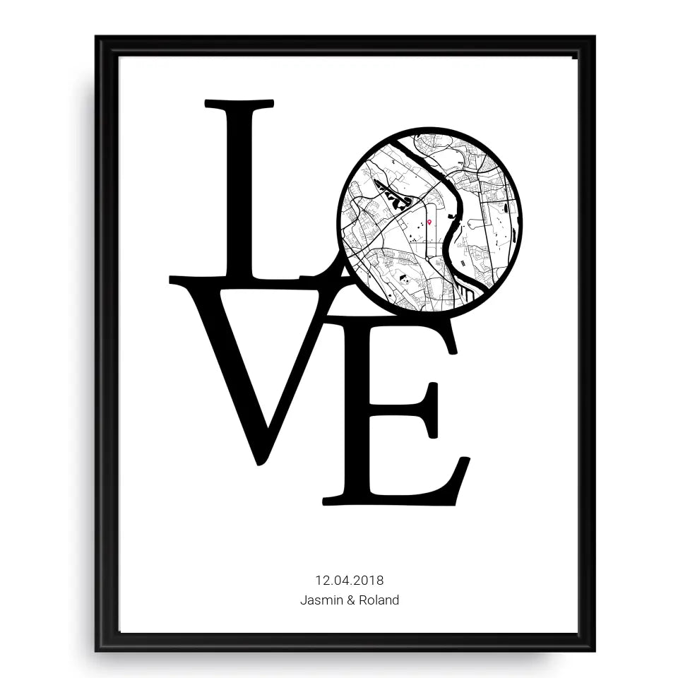 LOVE Poster Karte - Personalisiert mit Namen copy